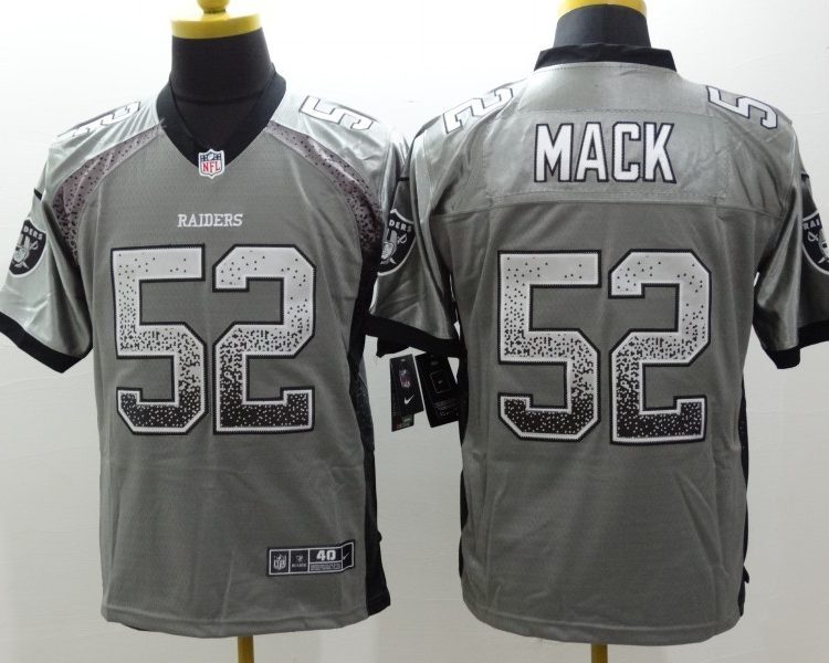 Men's Las Vegas Raiders Khalil Mack #52 Gray Jersey