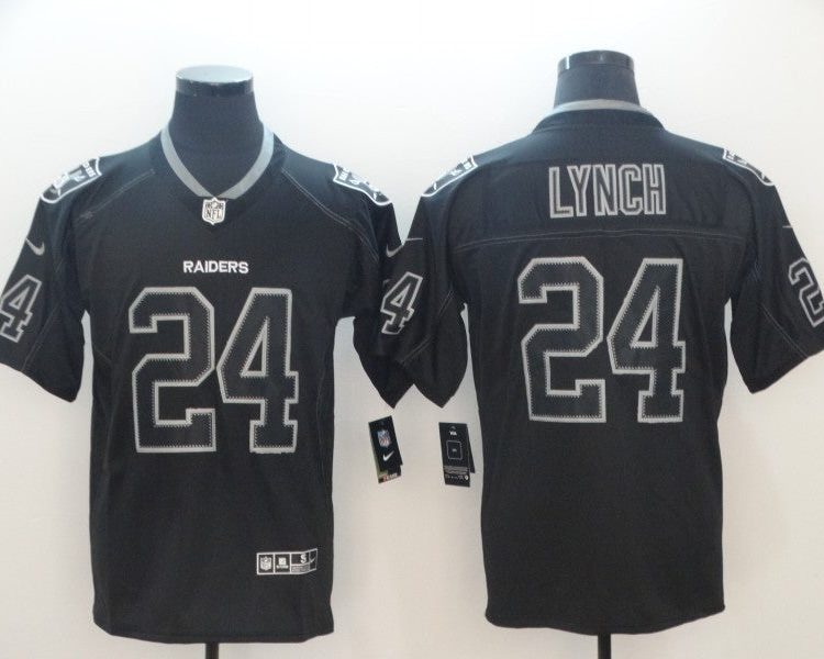 Men's Las Vegas Raiders Marshawn Lynch #24 Black Alternate Jersey