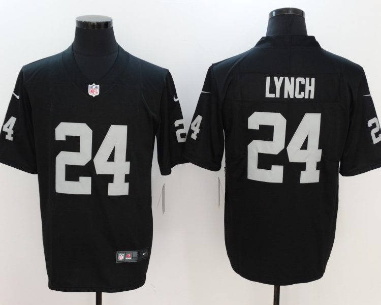 Men's Las Vegas Raiders Marshawn Lynch #24 Black Jersey