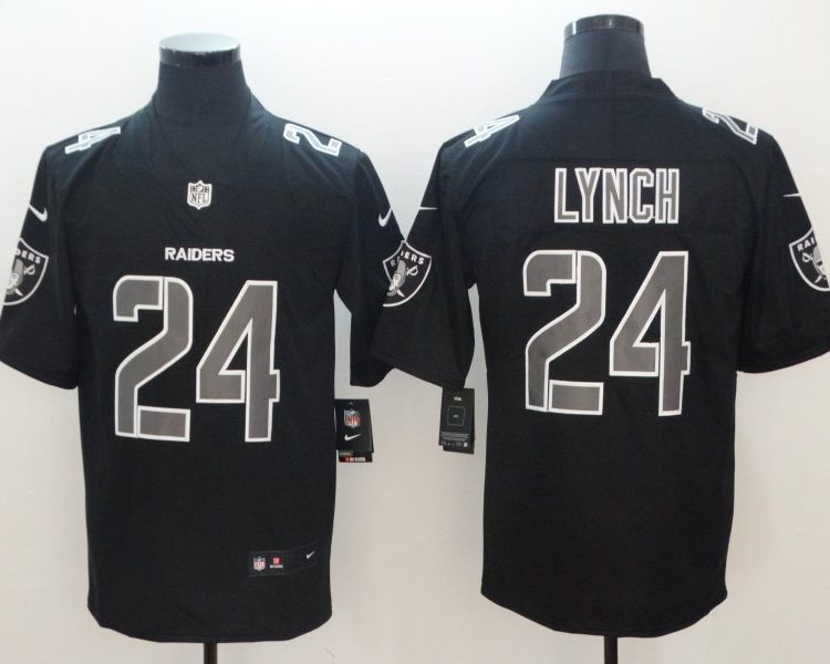 Men's Las Vegas Raiders Marshawn Lynch #24 Black Jersey