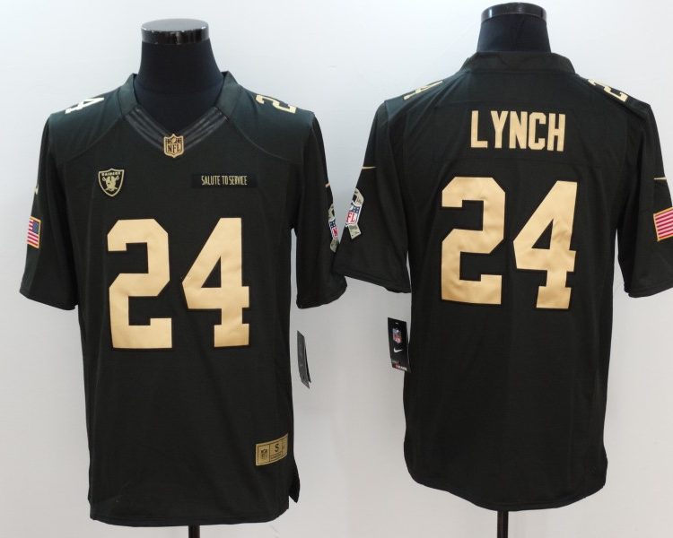 Men's Las Vegas Raiders Marshawn Lynch #24 Black Jersey