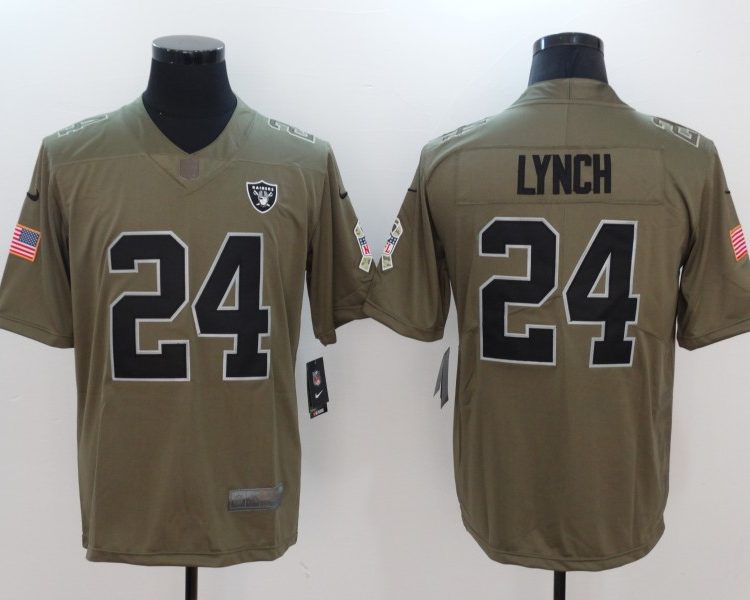 Men's Las Vegas Raiders Marshawn Lynch #24 Brown Jersey