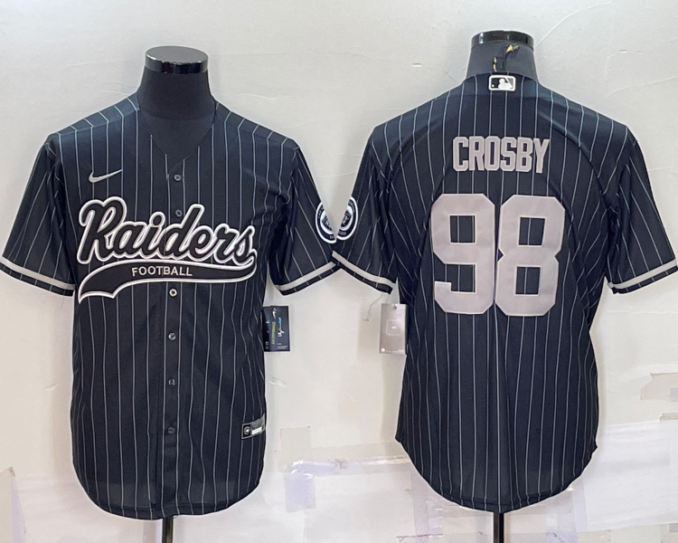 Men's Las Vegas Raiders Maxx Crosby #98 Black Jersey Joint Edition