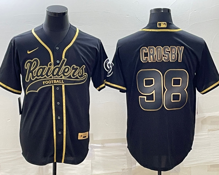 Men's Las Vegas Raiders Maxx Crosby #98 Black Jersey Joint Edition