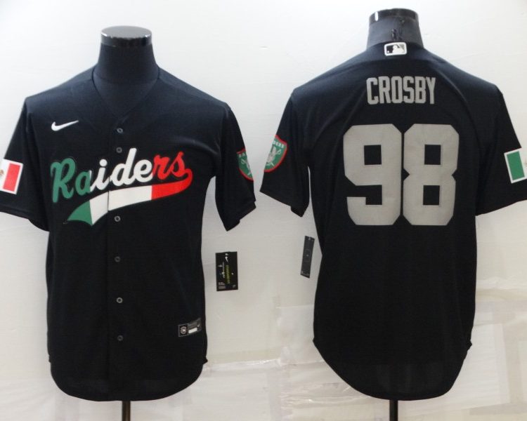 Men's Las Vegas Raiders Maxx Crosby #98 Black Jersey Joint Edition