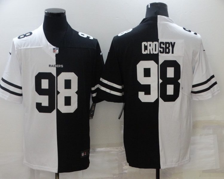 Men's Las Vegas Raiders Maxx Crosby #98 Black/White Jersey