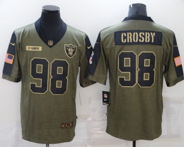 Men's Las Vegas Raiders Maxx Crosby #98 Brown Jersey
