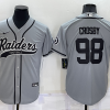 Men's Las Vegas Raiders Maxx Crosby #98 Gray Jersey Joint Edition