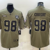 Men's Las Vegas Raiders Maxx Crosby #98 Olive 2022 Salute To Service Limited Jersey