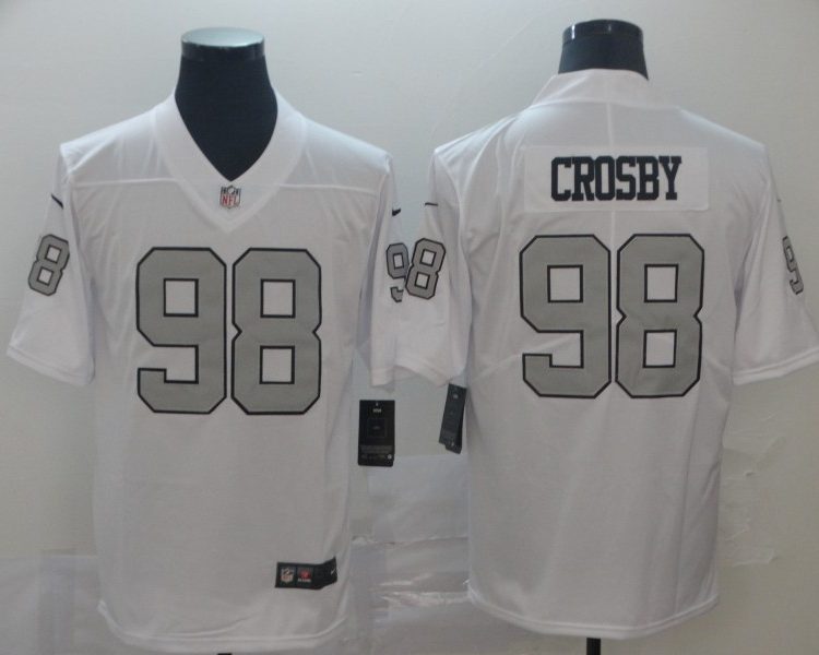 Men's Las Vegas Raiders Maxx Crosby #98 White Alternate Jersey