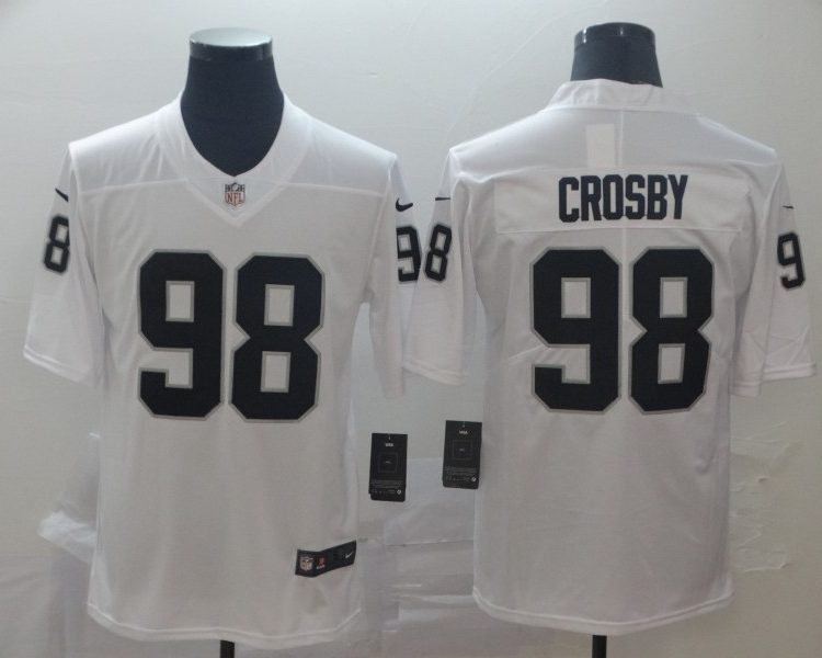 Men's Las Vegas Raiders Maxx Crosby #98 White Jersey