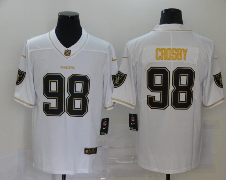 Men's Las Vegas Raiders Maxx Crosby #98 White Jersey