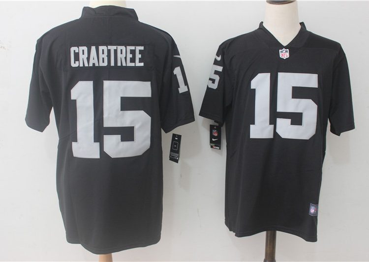 Men's Las Vegas Raiders Michael Crabtree #15 Black Jersey