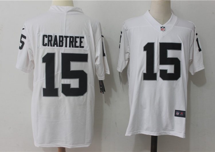 Men's Las Vegas Raiders Michael Crabtree #15 White Jersey