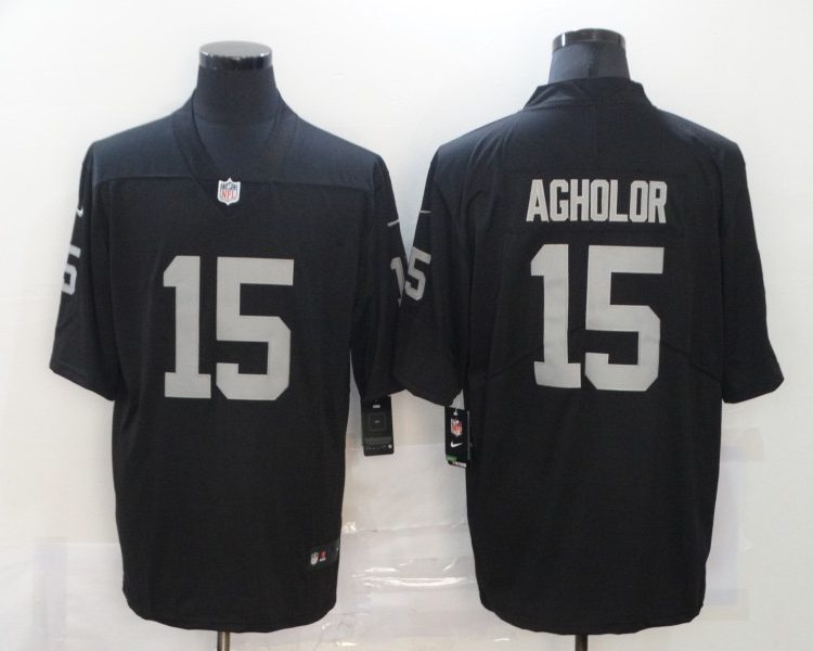 Men's Las Vegas Raiders Nelson Agholor #15 Black Jersey