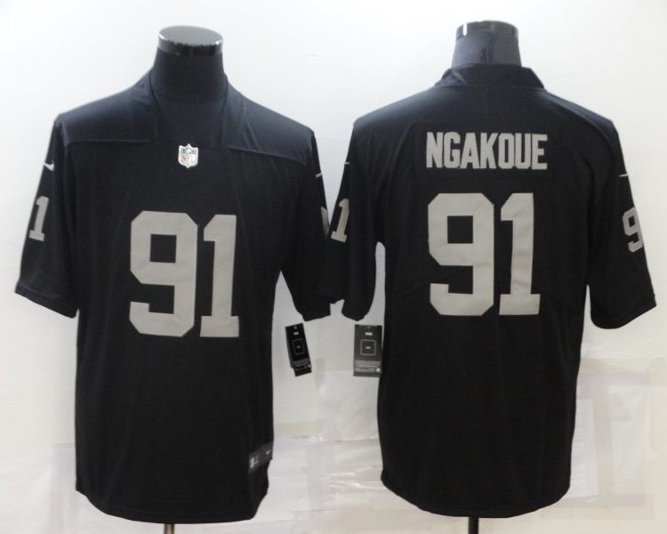 Men's Las Vegas Raiders Yannick Ngakoue #91 Black Jersey