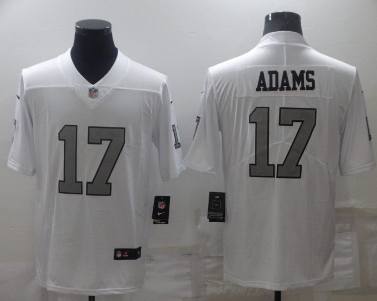 Men's Las Vegas Raiders #17 Davante Adams White Jersey Stitched American Football Jerseys