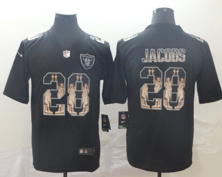 Men's Las Vegas Raiders #28 Josh Jacobs Black Jersey