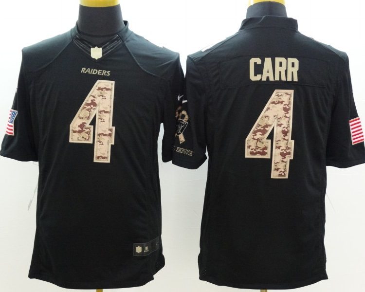 Men's Las Vegas Raiders #4 Derek Carr Black Jersey