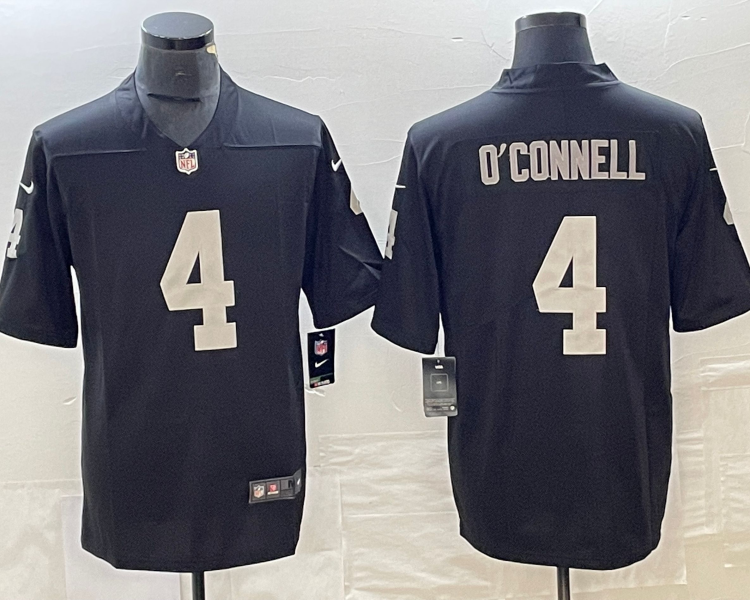 Men's Las Vegas Raiders Aidan O'Connell #4 Black Jersey