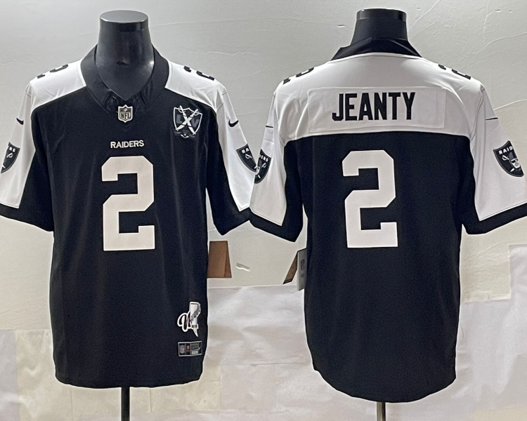 Men's Las Vegas Raiders Ashton Jeanty #2 Black Jersey