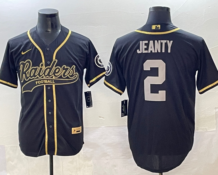 Men's Las Vegas Raiders Ashton Jeanty #2 Black Jersey