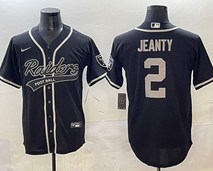 Men's Las Vegas Raiders Ashton Jeanty #2 Black Jersey