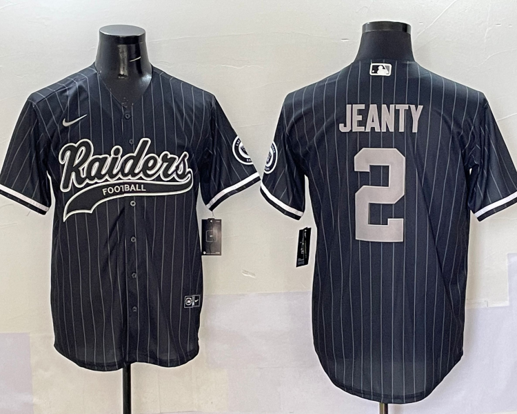 Men's Las Vegas Raiders Ashton Jeanty #2 Black Team Jersey