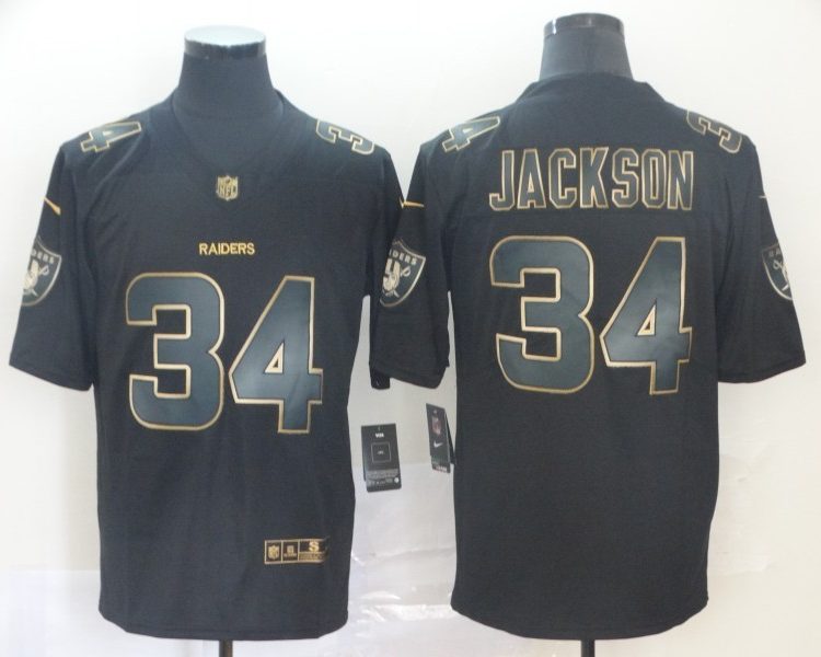 Men's Las Vegas Raiders Bo Jackson #34 Black Jersey
