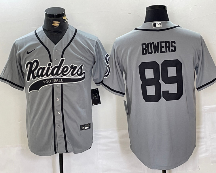 Men's Las Vegas Raiders Brock Bowers #89 Gray Jersey
