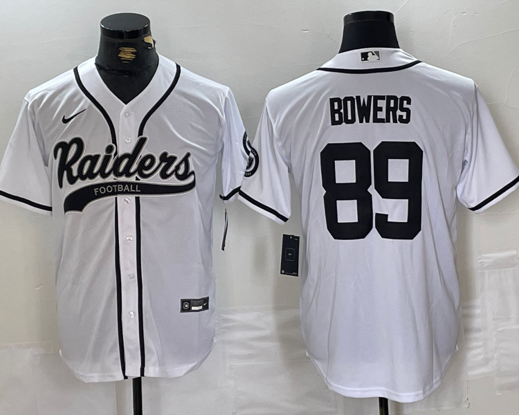 Men's Las Vegas Raiders Brock Bowers #89 White Jersey