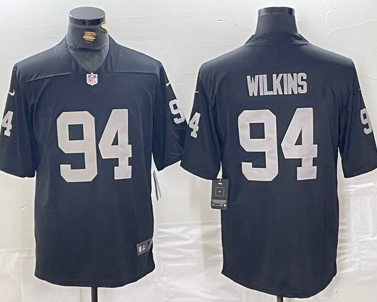 Men's Las Vegas Raiders Christian Wilkins #94 Black Jersey