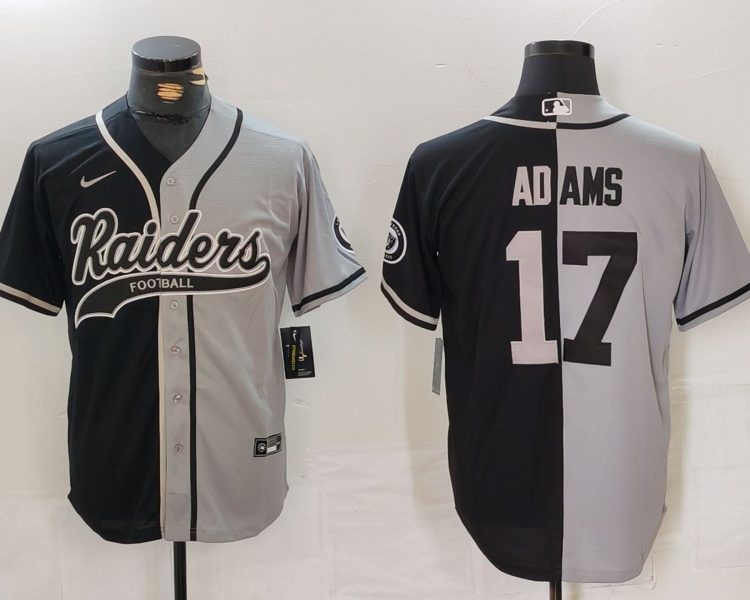 Men's Las Vegas Raiders Davante Adams #17 Black/Gray Jersey