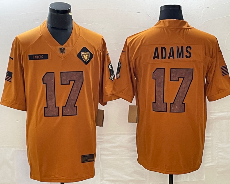 Men's Las Vegas Raiders Davante Adams #17 Brown 2023 Salute To Service Limited Jersey
