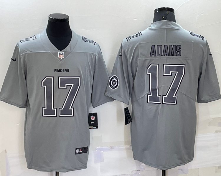 Men's Las Vegas Raiders Davante Adams #17 Gray Atmosphere Jersey