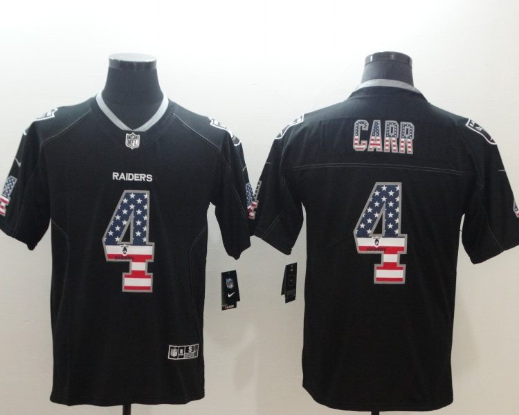 Men's Las Vegas Raiders Derek Carr #4 Black Alternate Jersey