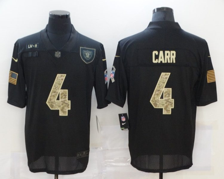 Men's Las Vegas Raiders Derek Carr #4 Black Jersey