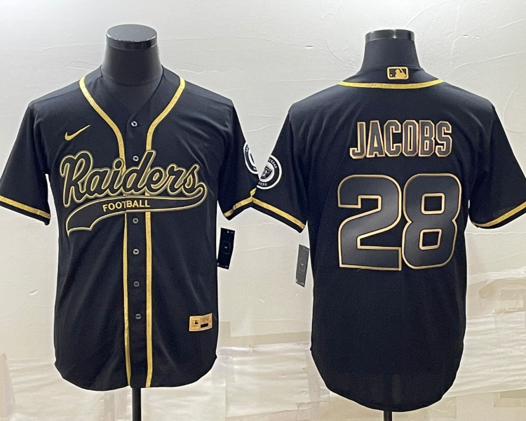 Men's Las Vegas Raiders Josh Jacobs #28 Black Jersey Joint Edition