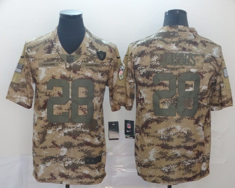 Men's Las Vegas Raiders Josh Jacobs #28 Camouflage Jersey