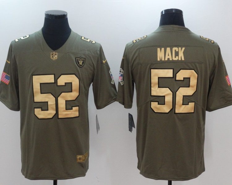 Men's Las Vegas Raiders Khalil Mack #52 Brown Jersey