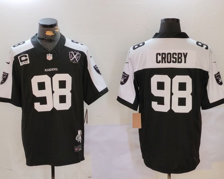 Men's Las Vegas Raiders Maxx Crosby #98 Black 2024 Vapor Limited Jersey