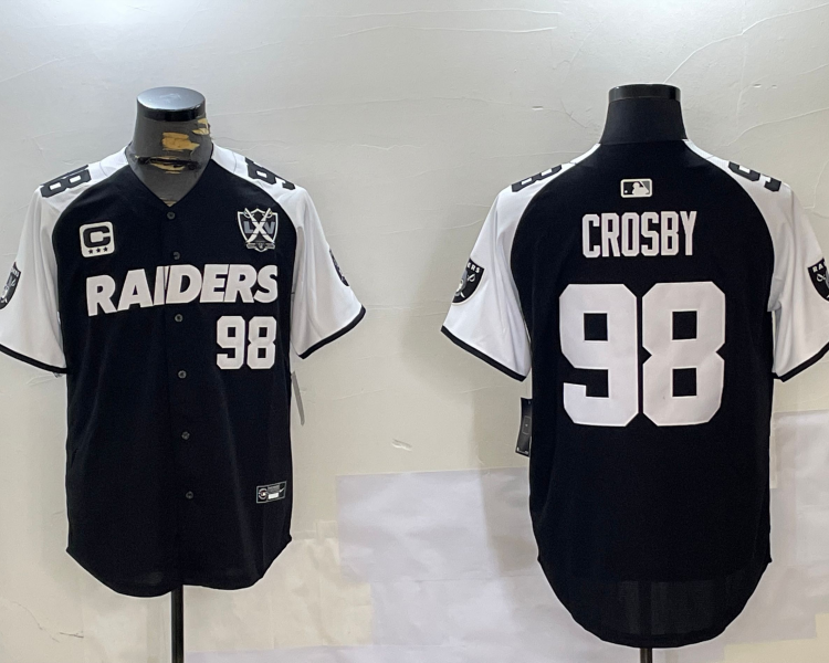 Men's Las Vegas Raiders Maxx Crosby #98 Black Team Jersey