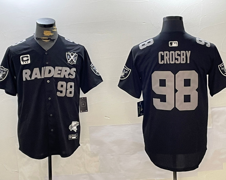 Men's Las Vegas Raiders Maxx Crosby #98 Black Team Jersey