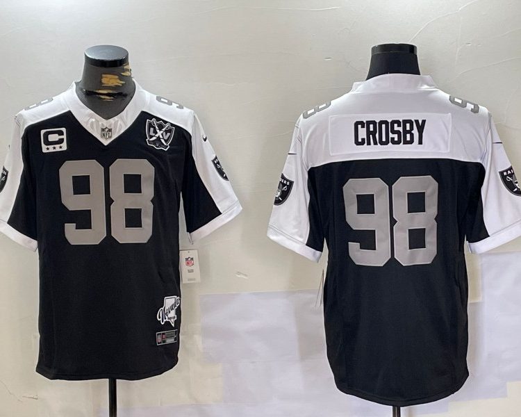 Men's Las Vegas Raiders Maxx Crosby #98 Black Team Jersey