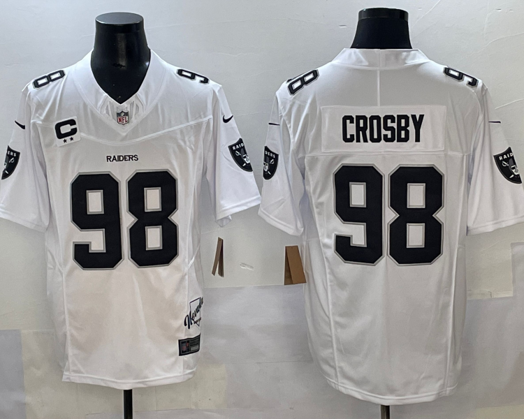 Men's Las Vegas Raiders Maxx Crosby #98 White Jersey