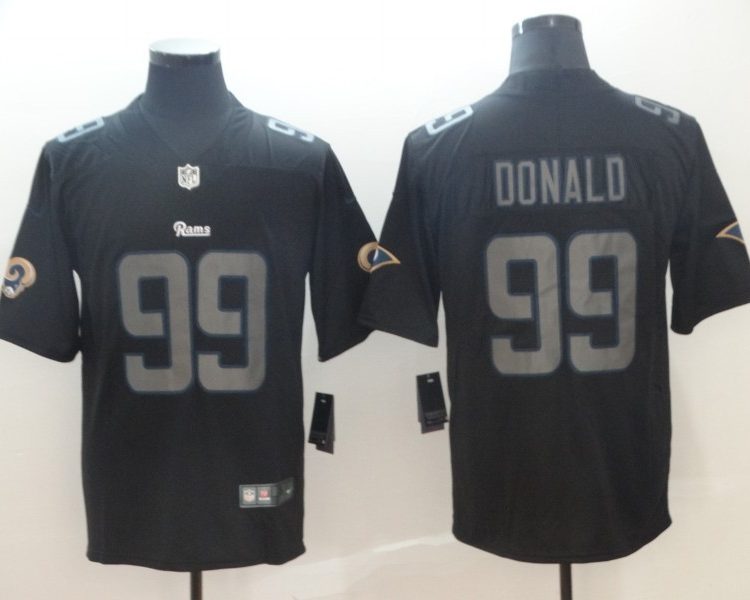 Men's Los Angeles Rams #99 Aaron Donald Black Authentic Jersey