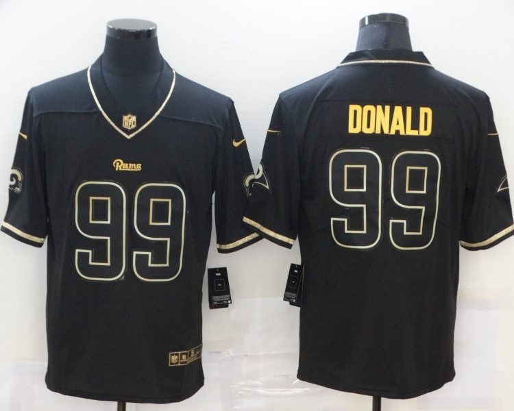 Men's Los Angeles Rams #99 Aaron Donald Black Jersey