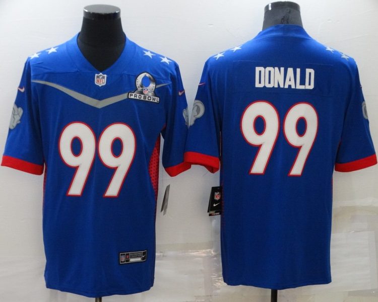 Men's Los Angeles Rams Aaron Donald #99 Blue All Star Jersey