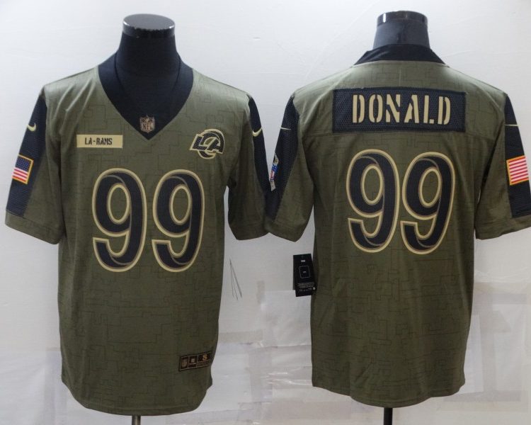 Men's Los Angeles Rams Aaron Donald #99 Brown Jersey