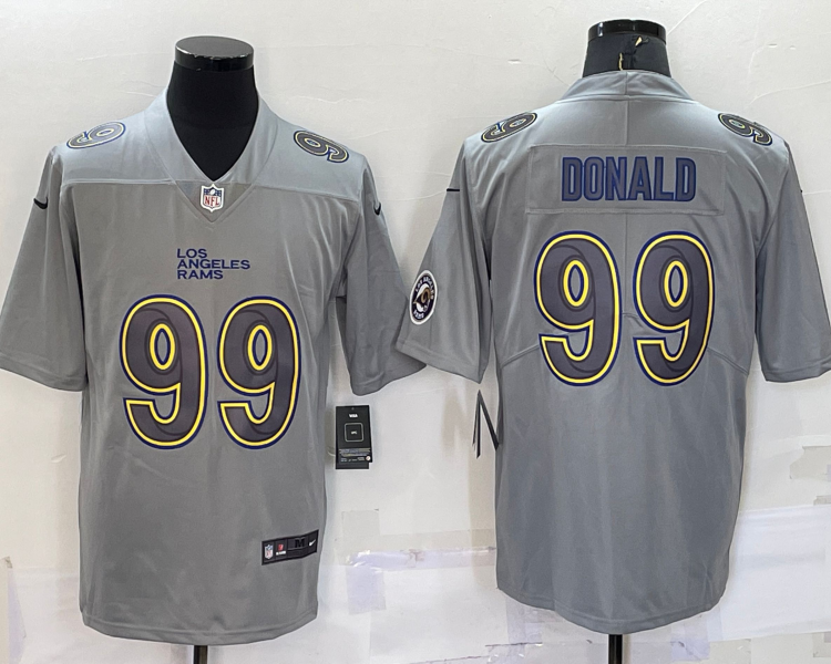 Men's Los Angeles Rams Aaron Donald #99 Gray Atmosphere Jersey